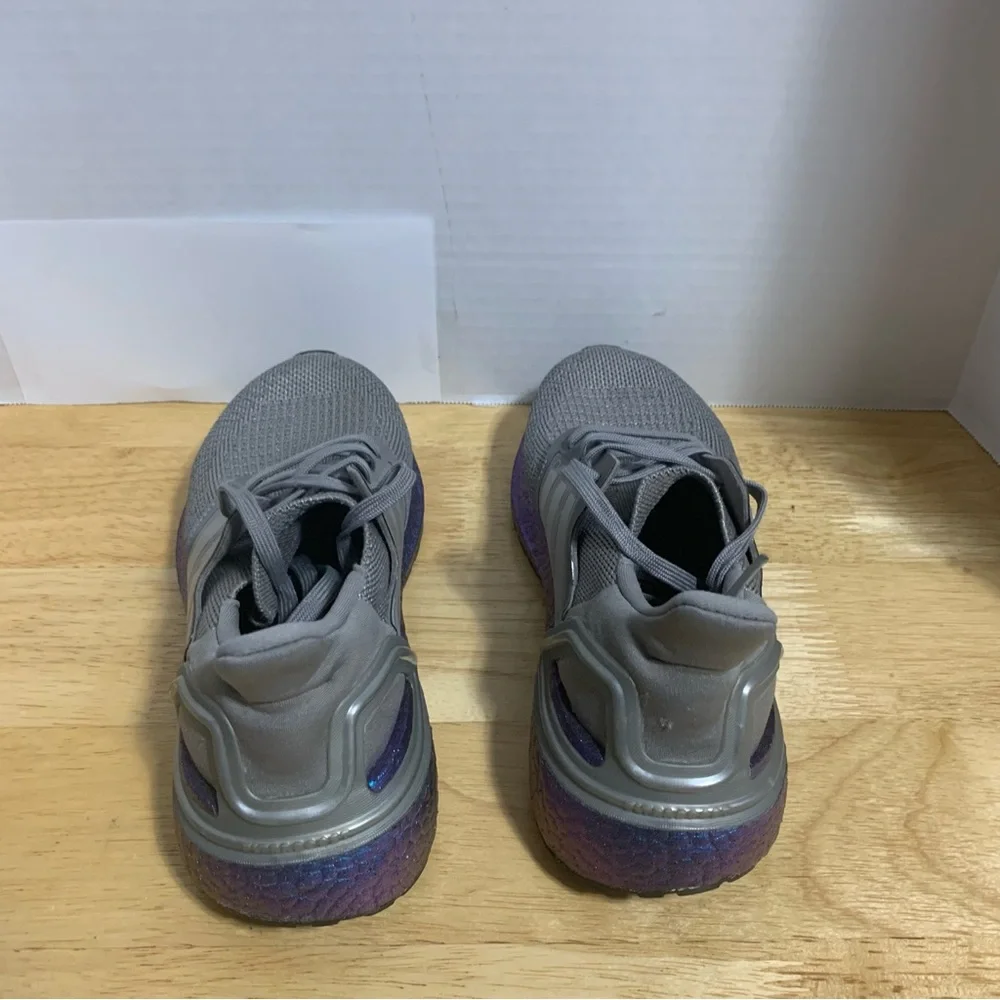 Adidas Ultra Boost 20 J Shoes Dove Grey Boost Blue Violet EG4810 NASA Size 5‎